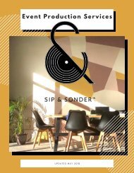 Sip & Sonder Event Production Services - May 2018