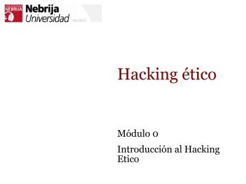 Introducción al Hacking Ético