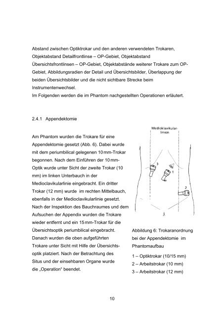 Die Übersichtsoptik - Experimentelle Minimal Invasive Chirurgie und ...