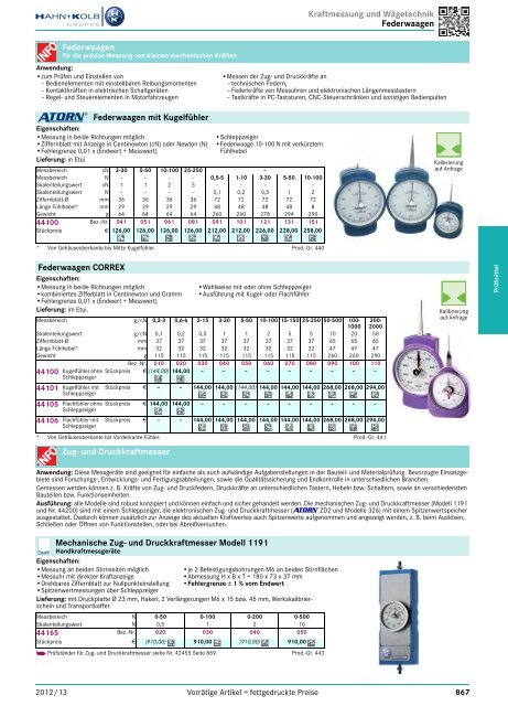 HAHN+KOLB-Werkzeugkatalog 2012/13 – Prüfmittel