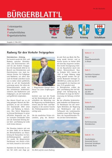 2. Ausgabe - Bürgerblatt Mai 2011( Sonderveröffentlichung )