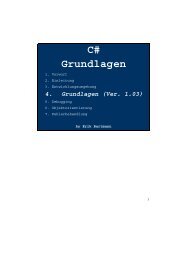 C# Grundlagen - Tutorials.de