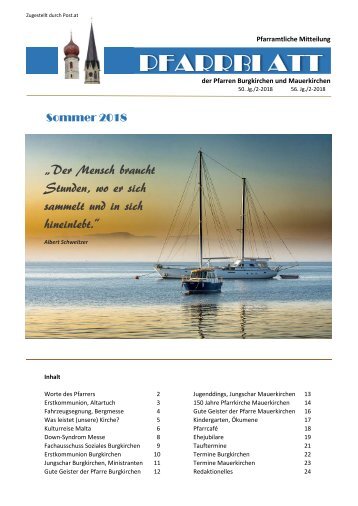 2018 Pfarrblatt Sommer