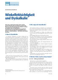 Winkelfehlsichtigkeit und Dyskalkulie - Die Prismenbrille