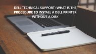 Dell Technical Support: What is the procedure to install a Dell printer without a disk?