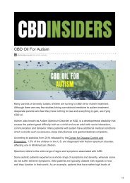 CBD Oil For Autism