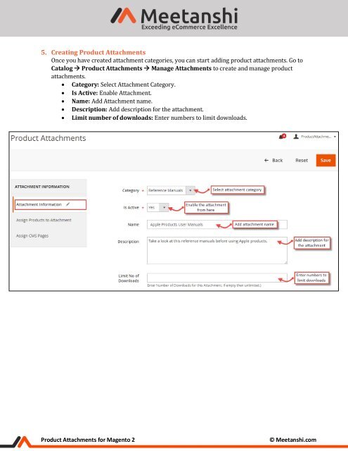 Magento 2 Product Attachments