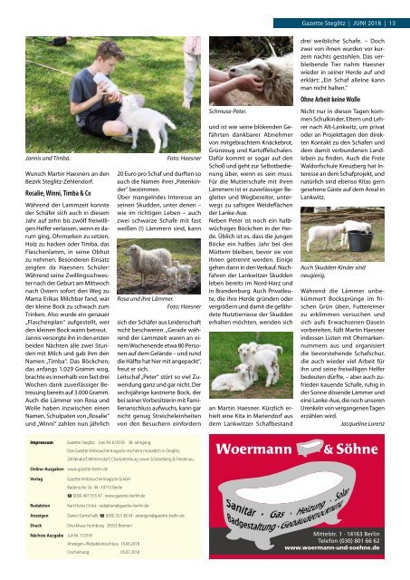 Gazette Steglitz Juni 2018