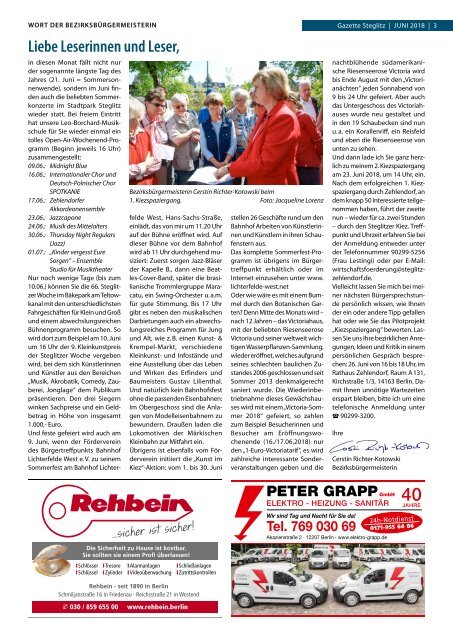Gazette Steglitz Juni 2018
