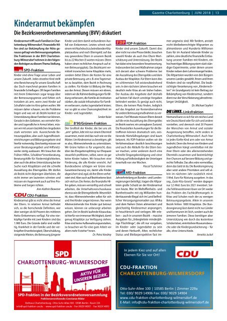 Gazette Charlottenburg Juni 2018