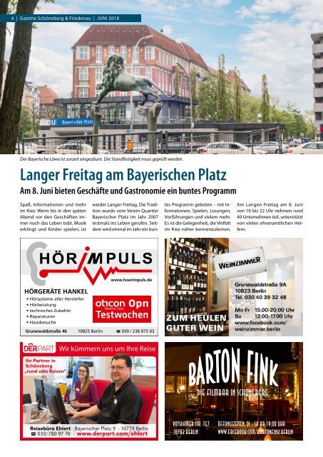 Gazette Schöneberg & Friedenau Juni 2018