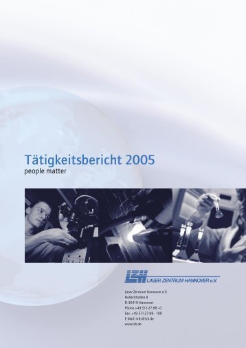 Tätigkeitsbericht 2005 - Laser Zentrum Hannover eV