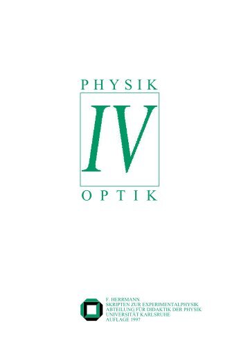 PHYSIK O P T I K - Didaktik der Physik