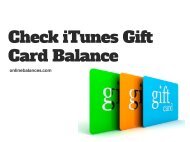 Check iTunes Gift Card Balance