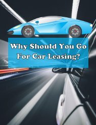 Why Should You go for Car Leasing