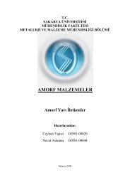 AMORF MALZEMELER - Sakarya Üniversitesi