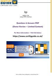 HPE2-T34 Real Exam Questions 2018