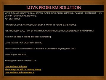 love problem solution