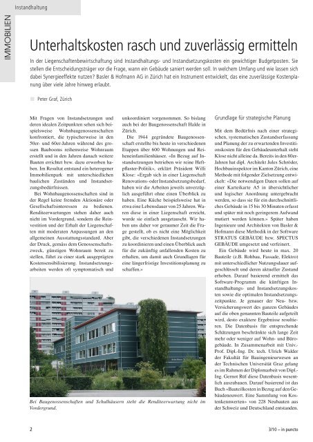 Unterhaltskosten (pdf) - Basler & Hofmann