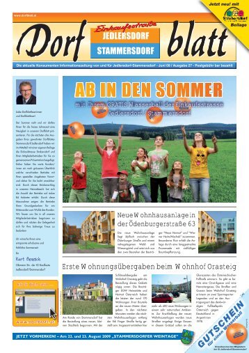 Erste Wohnungsübergaben beim Wohnhof Orasteig - Dorfblatt