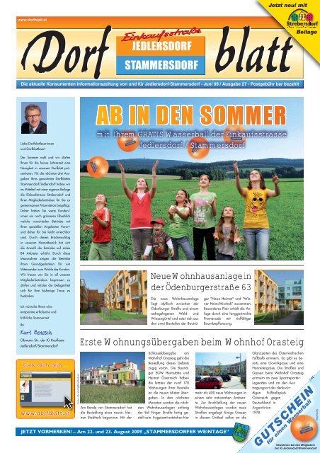 Erste Wohnungsübergaben beim Wohnhof Orasteig - Dorfblatt