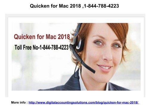 Quicken 2018 Customer Support  1-844-788-4223