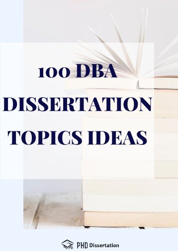 Professional DBA Thesis Topics