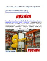 Resin Line Ethiopia Rosava Engineering Group