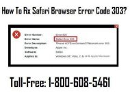 Call  1-800-608-5461 To Fix Safari Browser Error Code 303