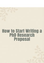 How to Start Writing a PhD Research Proposal