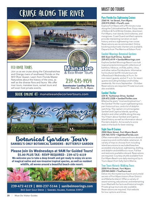 Must Do Fort Myers Visitor Guide Summer/Fall 2018