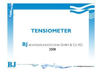 BJ Tensiometer - BJ Bewässerungstechnik