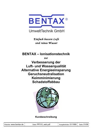 SC-Ionisationstechnik - BENTAX IonisationsrÃƒÂƒÃ‚Â¶hre