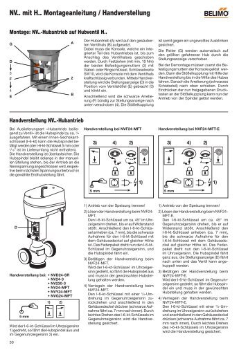 NV.. mit H.. Montageanleitung / Handverstellung - Belimo