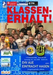EHV-Post: EHV Aue gegen Eintracht Hagen