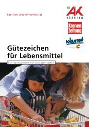 Gütezeichen für Lebensmittel - Arbeiterkammer