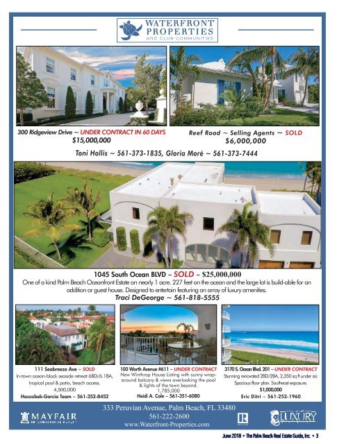 June 2018 Palm Beach Real Estate Guide