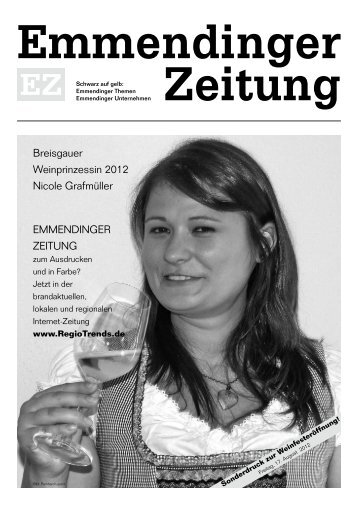 Breisgauer Weinprinzessin 2012 Nicole Grafmüller ... - RegioTrends