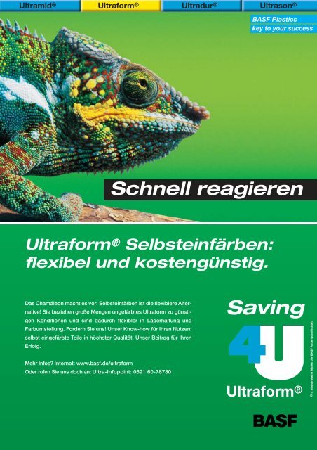 Saving Ultramid® Ultraform® Ultradur® Ultrason® Ultraform ...