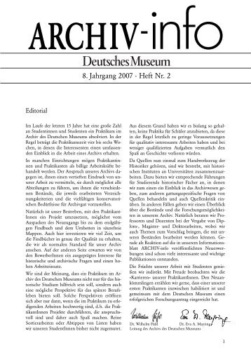 archiv - Deutsches Museum