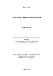 Physikalische Freihandversuche aus Optik Diplomarbeit