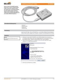 Installationsanleitung für Treiber ZIP-USB-MP - Belimo