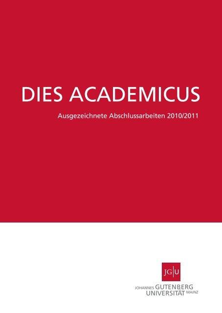 Ausgezeichnete Abschlussarbeiten 2010/2011 - Johannes ...