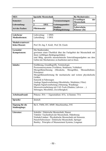 Fachbereich Informatik und Elektrotechnik Handbuch für die ...