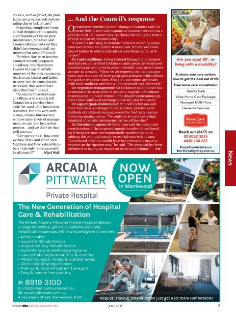 Pittwater Life June 2018 Issue