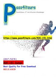New Pass4itsure Cisco 400-151 Dumps PDF