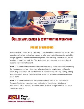 College Application & Essay Workshop - Oakton Academy