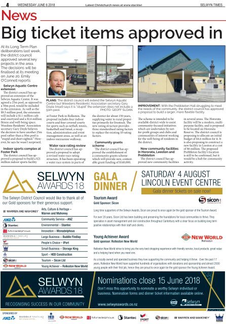 Selwyn Times: June 06, 2018