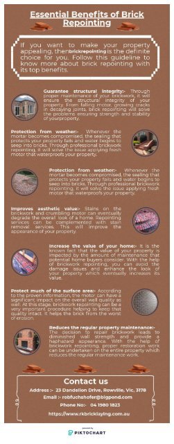 Essential Benefits of Brick Repointing - Infographic