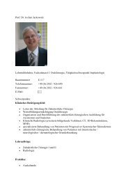Prof. Dr. Jochen Jackowski Lehrstuhlinhaber, Fachzahnarzt f ...